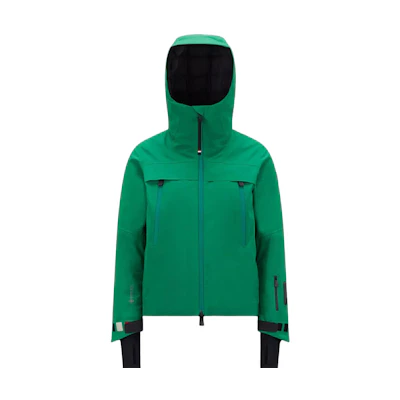 (Women) Moncler Chanavey Green Loose Fit Zip-Up Hooded Ski Jacket I20981A00018596ZF846