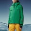 Shop (Women) Moncler Chanavey Green Loose Fit Zip-Up Hooded Ski Jacket I20981A00018596ZF846
