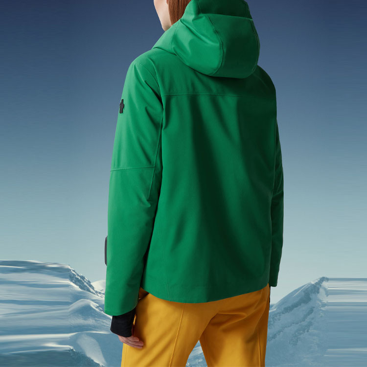 Purchase (W) Moncler Chanavey 綠色寬鬆拉鍊連帽滑雪外套 I20981A00018596ZF846