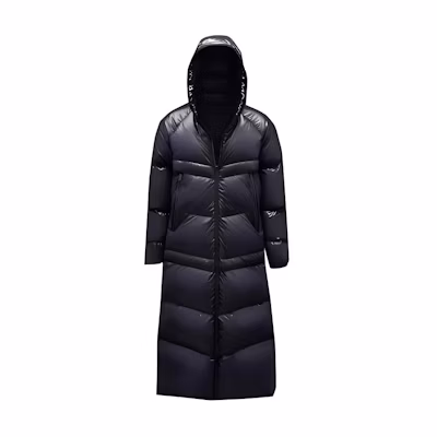 (Women) Moncler Chanon Long Hooded Down Jacket FW22 Winter Coat Black H20931C0005368950999