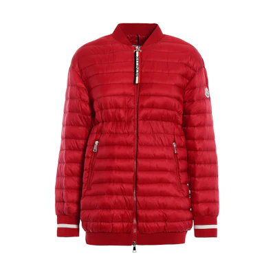 (Women) Moncler Charoite Light Down Baseball Jacket Red Medium-Length Style D1093463369953048