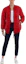 Shop (W) Moncler Charoite紅色中長版輕羽絨棒球外套 D1093463369953048