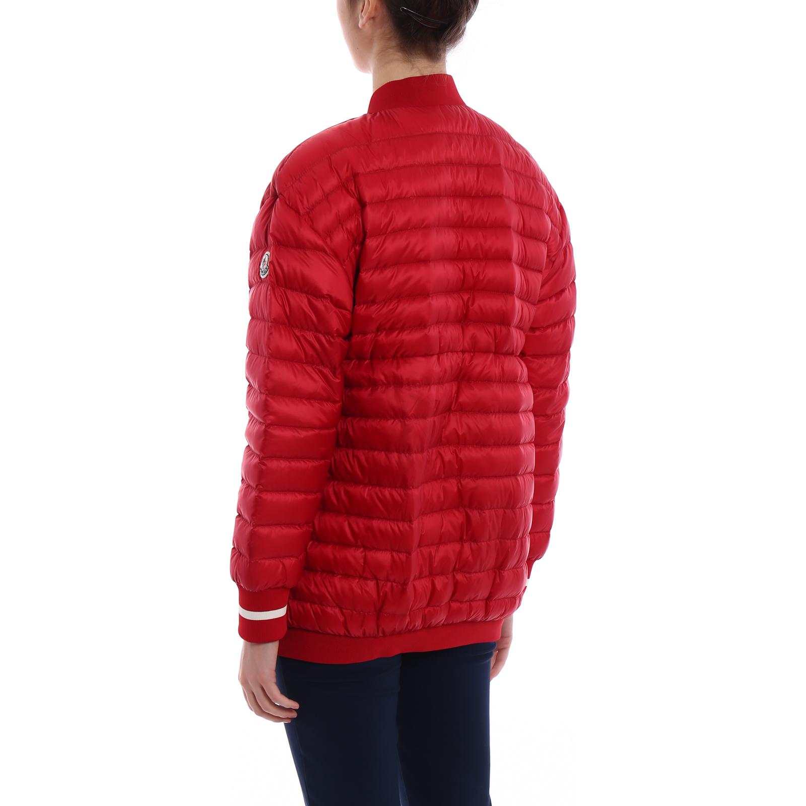 (Women) Moncler Charoite  Light Down Baseball Jacket Red Medium-Length Style D1093463369953048 圖 5
