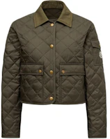 (Women) Moncler Chitre Quilted Long Sleeve Shirt Jacket Olive Green K10931A00099788PZ826 (Women) Moncler Chitre Quilted Long Sleeve Shirt Jacket Olive Green K10931A00099788PZ826