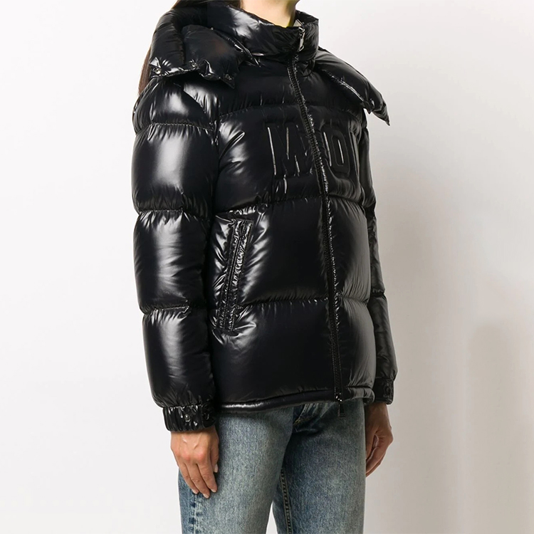 (Women) Moncler Classic Glossy Nylon Down Jacket Black 0931A52E4068991999 圖 5