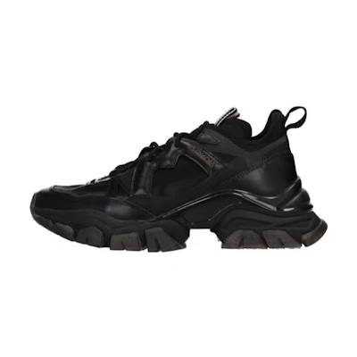 (W) Moncler Classic Low Top 'Black Leather'