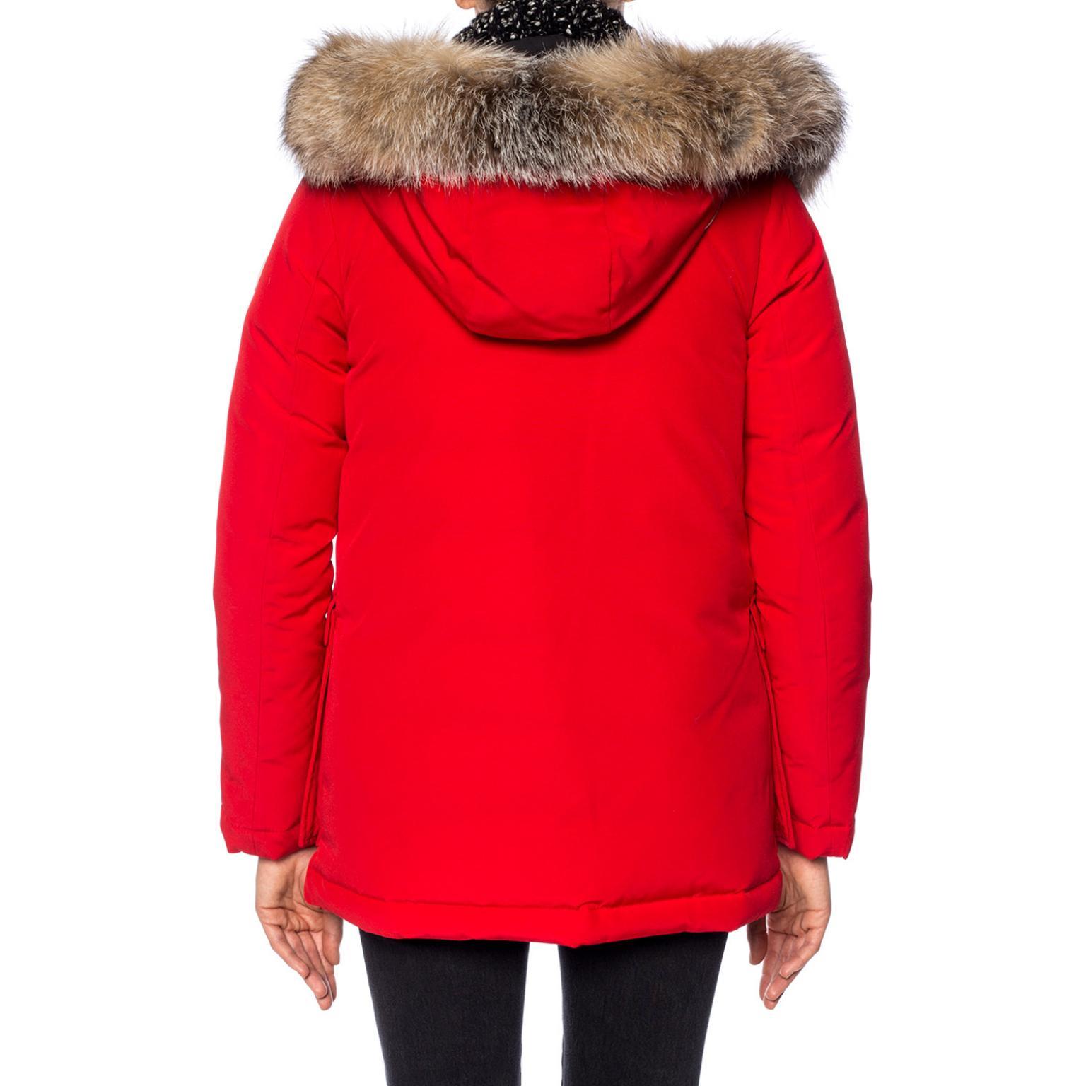 (Women) Moncler Courvite Series  Red Down Jacket with Fur Trim Hood. D2093499932557843456 圖 3