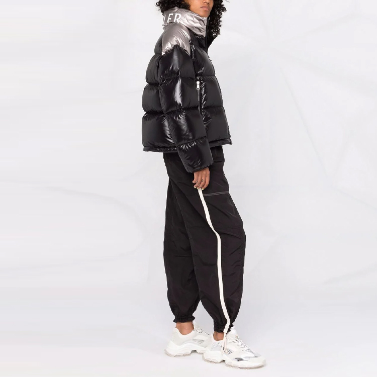 Details for (W) Moncler Cuscute FW21 Jaket Hitam Puffer Tanpa Kerah - Desain Musim Ski G20931A0010968950999