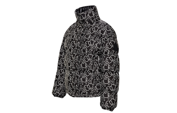 Shop (W) Moncler DAOS 黑色尼龍徽標羽絨外套 0931A5710054AQP990