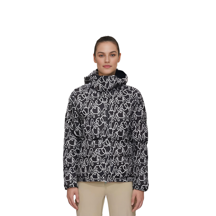 Cheap (W) Moncler DAOS 黑色尼龍徽標羽絨外套 0931A5710054AQP990