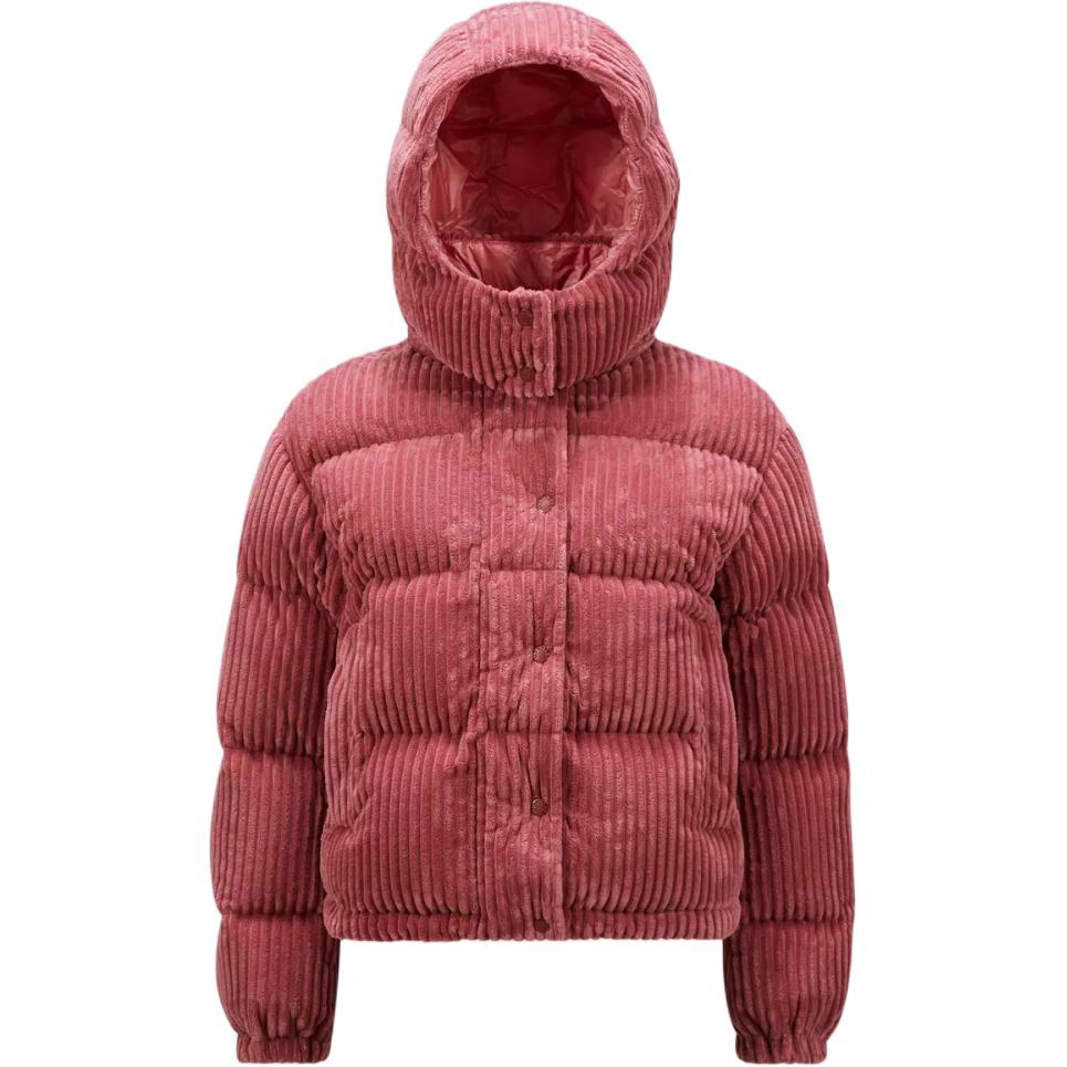 (Women) Moncler Daos FW24  Short Loose Down Jacket with Detachable Hood - Dark Pink J20931A0014089AOK56G