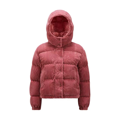 (Women) Moncler Daos FW24 Short Loose Down Jacket with Detachable Hood - Dark Pink J20931A0014089AOK56G
