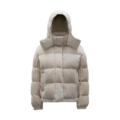 (Women) Moncler Daos Ivory White Down Jacket with Detachable Hood. G20931A00104595HG034