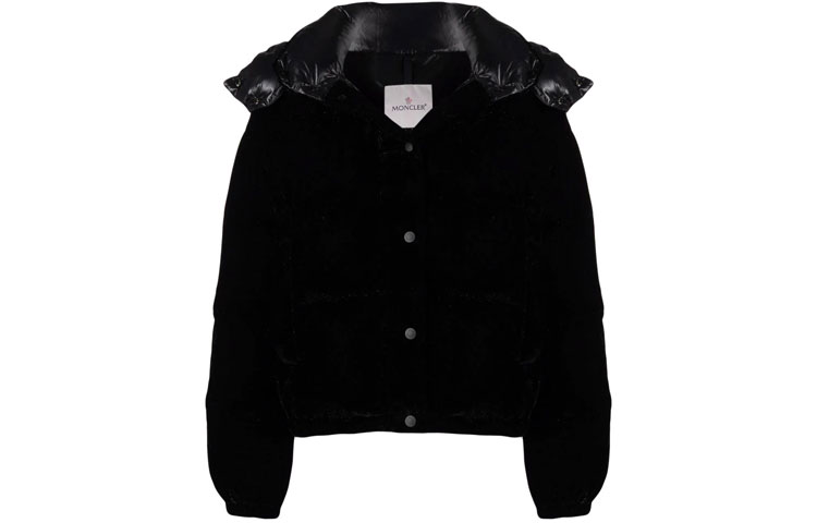 Order (W) Moncler Daos Puffer Jacket Hitam Kot Musim Sejuk Down G20931A0010454ANY999