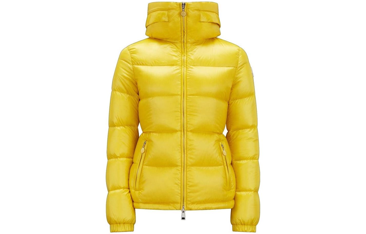 (Women) Moncler Douro Yellow Fitted High-Neck Long-Sleeve Puffer Jacket I20931A00043595ZZ105