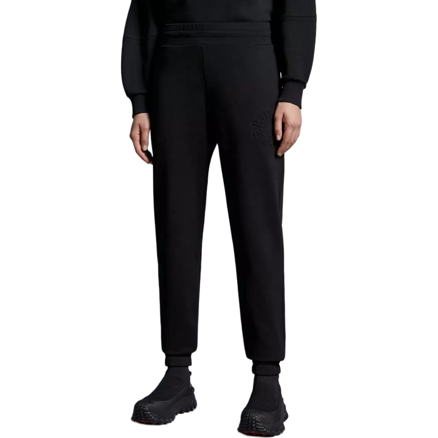 Purchase (Women) Moncler Embossed Logo  Black Mid-Waist Knit Trackpants. J10938H00005809KR999