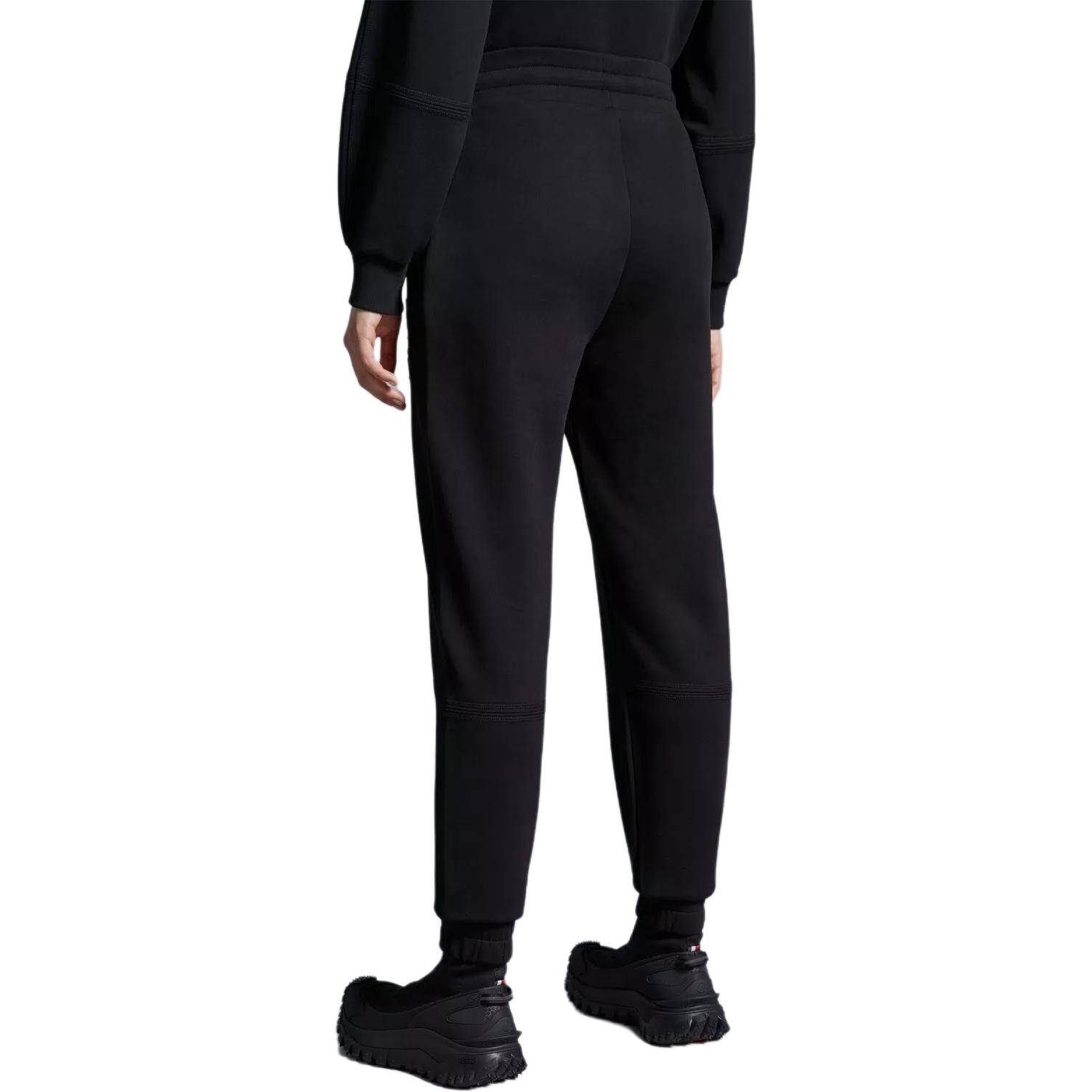 Details for (Women) Moncler Embossed Logo  Black Mid-Waist Knit Trackpants. J10938H00005809KR999