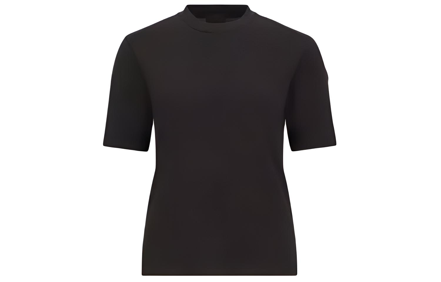 (Women) Moncler Embossed Logo  Crewneck T-Shirt Short Sleeve Black. J10938C0000289A17999