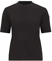 (Women) Moncler Embossed Logo Crewneck T-Shirt Short Sleeve Black. J10938C0000289A17999 (Women) Moncler Embossed Logo Crewneck T-Shirt Short Sleeve Black. J10938C0000289A17999