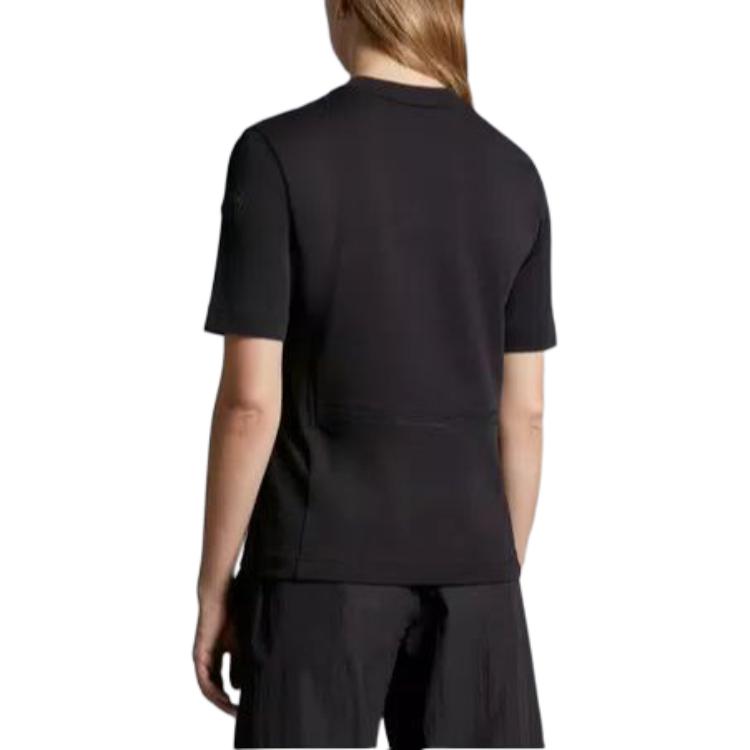 Shop (W) 몽클레어 엠보싱 로고 반팔 크루넥 티셔츠 블랙. J10938C0000289A17999