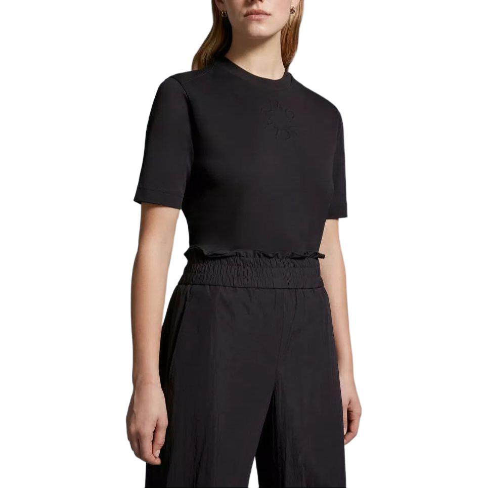 Purchase (W) 몽클레어 엠보싱 로고 반팔 크루넥 티셔츠 블랙. J10938C0000289A17999