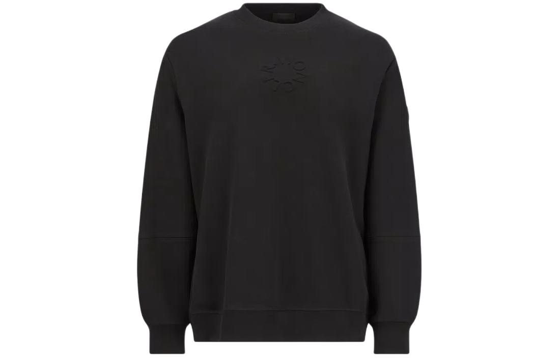 (Women) Moncler Embossed Logo Crewneck Sweatshirt  Black Long Sleeve Pullover. J10938G00006809KR999 圖 2