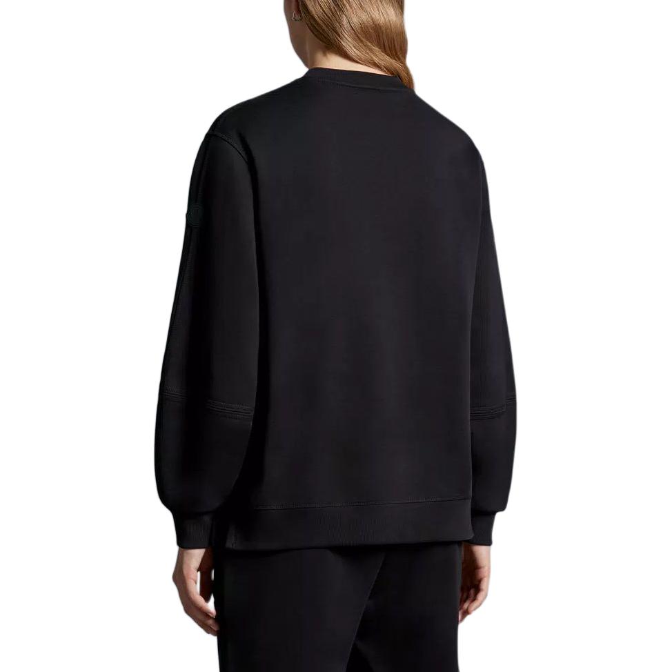 (Women) Moncler Embossed Logo Crewneck Sweatshirt  Black Long Sleeve Pullover. J10938G00006809KR999 圖 5