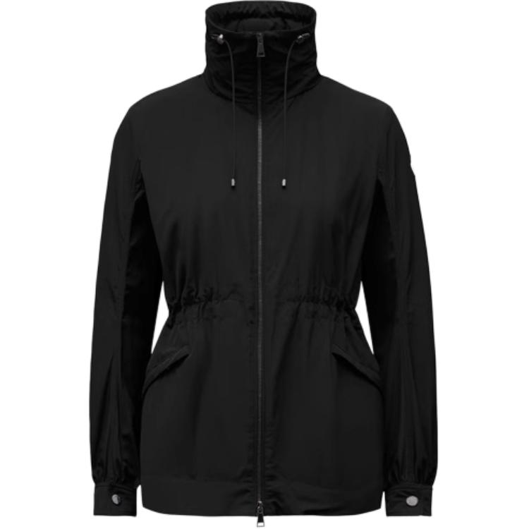 (Women) Moncler Enet SS22  Black Hooded Zip-Up Waistcoat Jacket. H10931A0008254543999