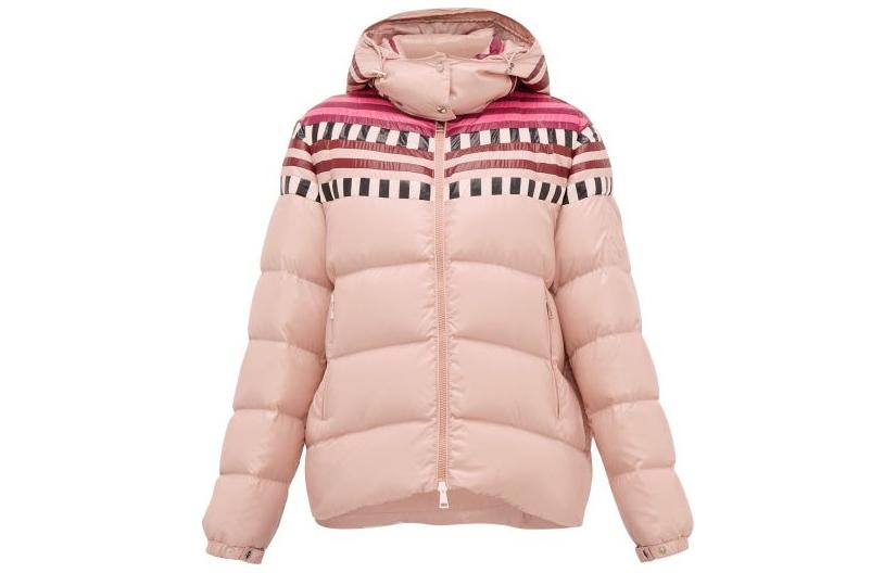 (Women) Moncler Evelyn Series  Pink Colorblock Hooded Down Jacket E209C45311066895051A 圖 2