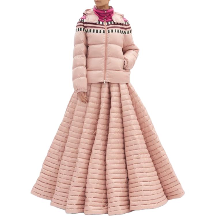 (Women) Moncler Evelyn Series  Pink Colorblock Hooded Down Jacket E209C45311066895051A 圖 3