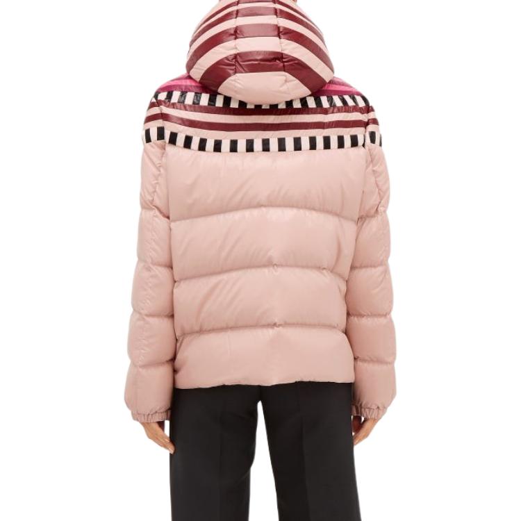 (Women) Moncler Evelyn Series  Pink Colorblock Hooded Down Jacket E209C45311066895051A 圖 4