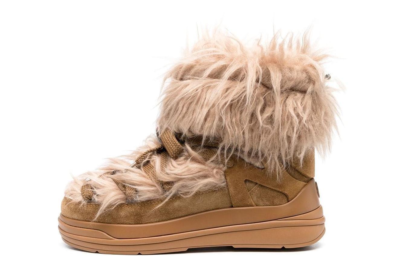 (W) Moncler Fashion Snow Boots 'Light Brown'