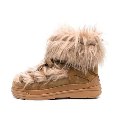 (W) Moncler Fashion Snow Boots 'Light Brown'
