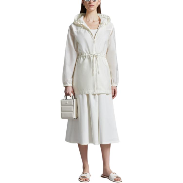 (Women) Moncler Filira White Drawstring Hooded Zip Long Sleeve Jacket J10931A00125539ZD041 圖 3