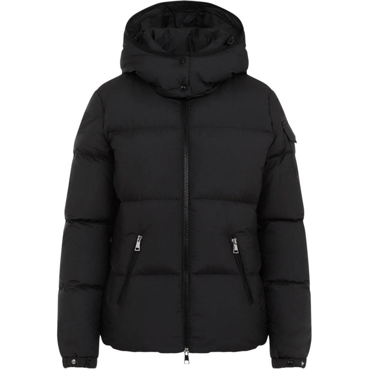 Order (Women) Moncler Fourmines  Black Puffer Jacket with Hoodie and Zipper. J20931A0016054A81999