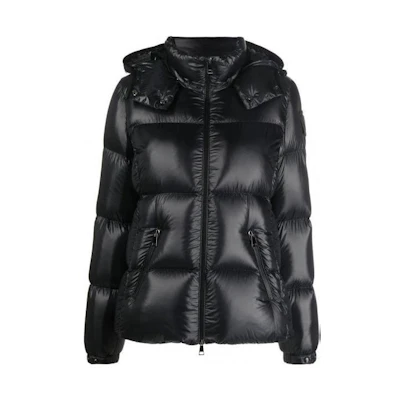 (Women) Moncler Fourmines FW22 Black Quilted Short Down Jacket with Hood. H20931A00049539AQ999