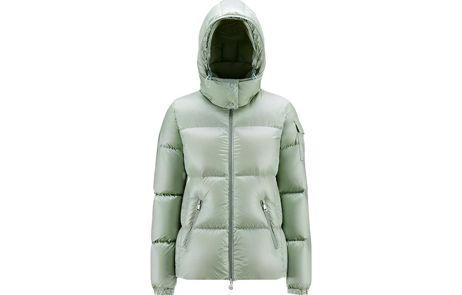 (Women) Moncler Fourmines FW22 Green Short Hooded Down Jacket  Winter Coat H20931A00049539AQ80B