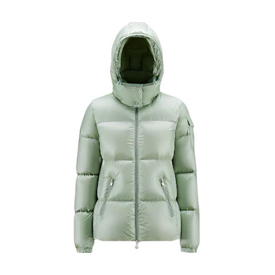 (Women) Moncler Fourmines FW22 Green Short Hooded Down Jacket Winter Coat H20931A00049539AQ80B