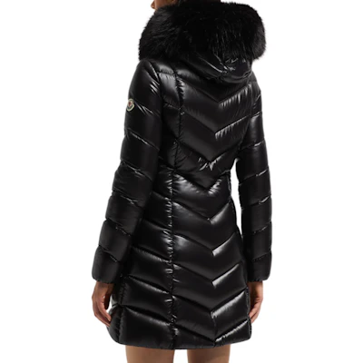 (W) Moncler Fulmarus 黑色長版羽絨外套連毛絨帽。 J20931C00037C0065999 Purchase (W) Moncler Fulmarus 黑色長版羽絨外套連毛絨帽。 J20931C00037C0065999