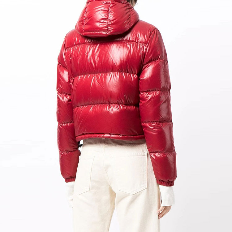 (Women) Moncler FW21 Bardanette Red Down Puffer Logo Hooded Jacket Winter Style 1A0005868950438 圖 5