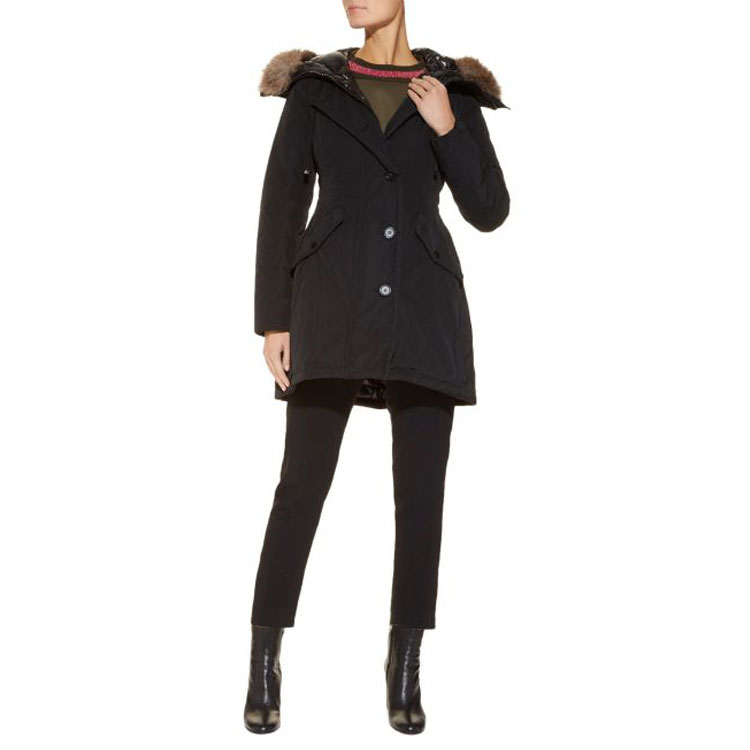 (Women) Moncler FW21 Black Fur Hooded Long Sleeve Down Jacket. 093499342557136999 圖 4