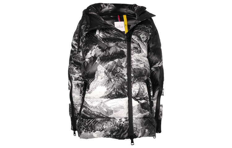 (Women) Moncler FW21 Black Puffer Winter Jacket with Ribbed Details and Hoodie. 4690905549WU 圖 2