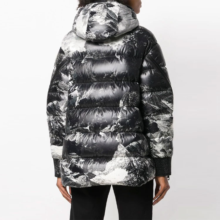 (Women) Moncler FW21 Black Puffer Winter Jacket with Ribbed Details and Hoodie. 4690905549WU 圖 4