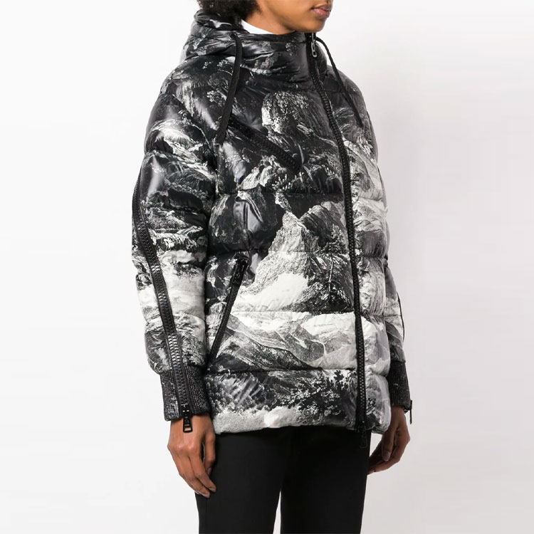 (Women) Moncler FW21 Black Puffer Winter Jacket with Ribbed Details and Hoodie. 4690905549WU 圖 5