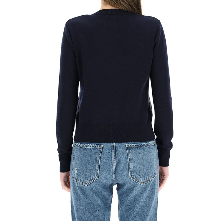 (Women) Moncler FW21 Blue Logo Patchwork Zip Down Jacket 9B51000A9018778 圖 4