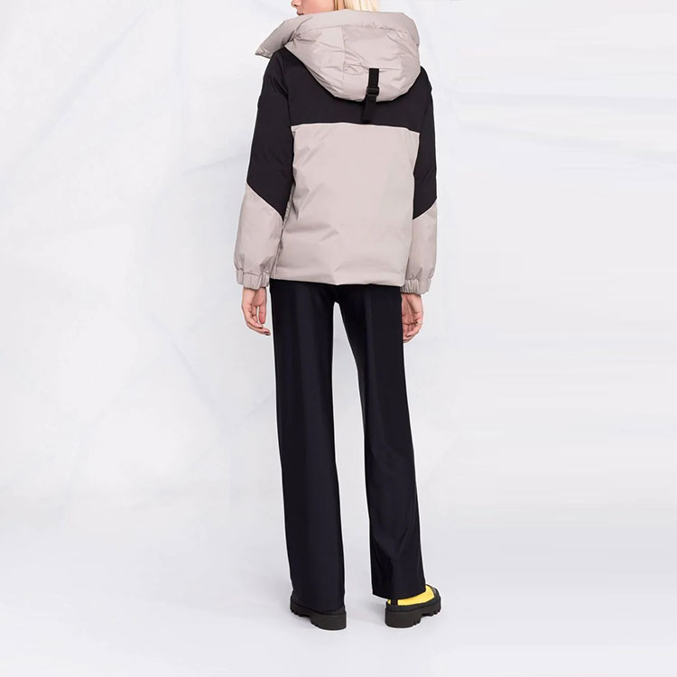 Shop (W) Moncler FW21 Jaket Puffer Berzip Tudung Kelabu. G20931A00041539HW575