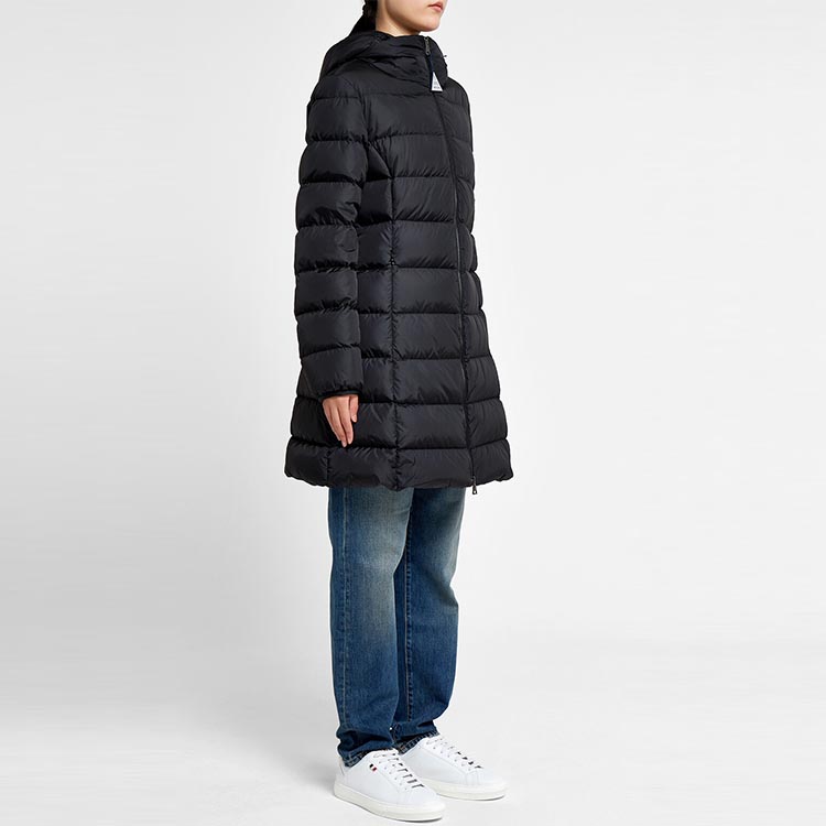 (Women) Moncler FW21 High-Neck Down Jacket Black Logo Winter Outerwear 1C00055539YH999 圖 7