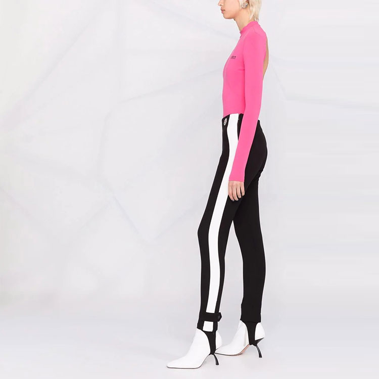 Details for (W) Moncler FW21 Seluar Ketat Logo Berpinggang Tinggi Hitam G20932A0000353064