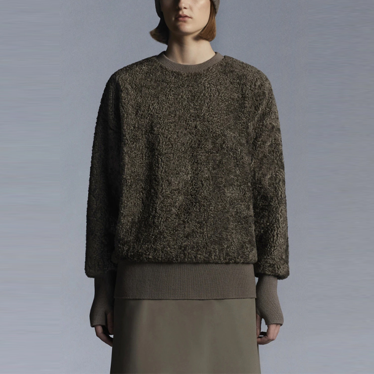 (Women) Moncler FW21 Hyke Logo Print Crewneck Pullover Sweatshirt Women’s Mud Brown. G209K8G0000754AM625L 圖 4