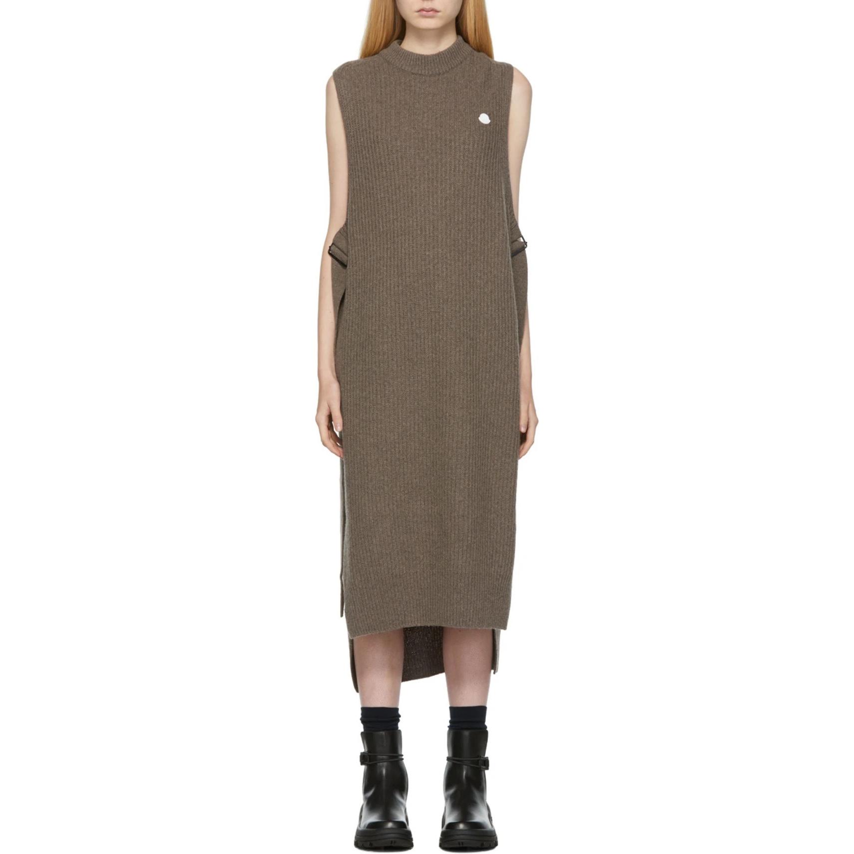 Lookbook (Women) Moncler FW21 Hyke Sleeveless Knit Maxi Dress Mud Brown. G209K9L00001M1213261